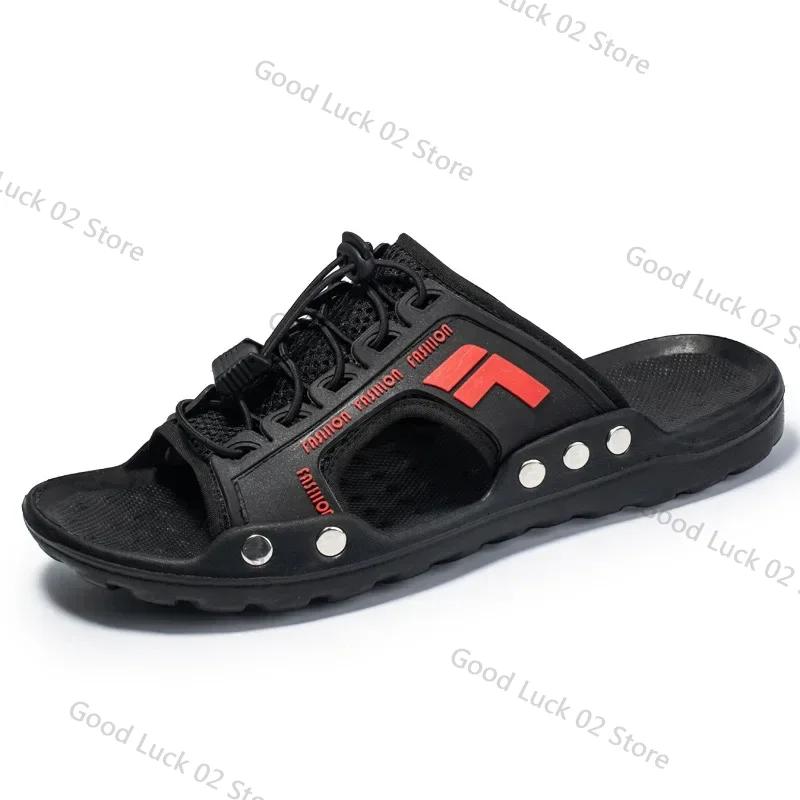 Fashion New men's sandals summer slippers leather face lazy shoes trend breathable beach shoes  M942