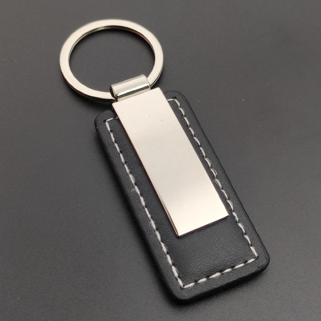 Metal Tokalı Erkek Dikdörtgen Deri Anahtarlık - Araba Hediyesi Anahtarlık