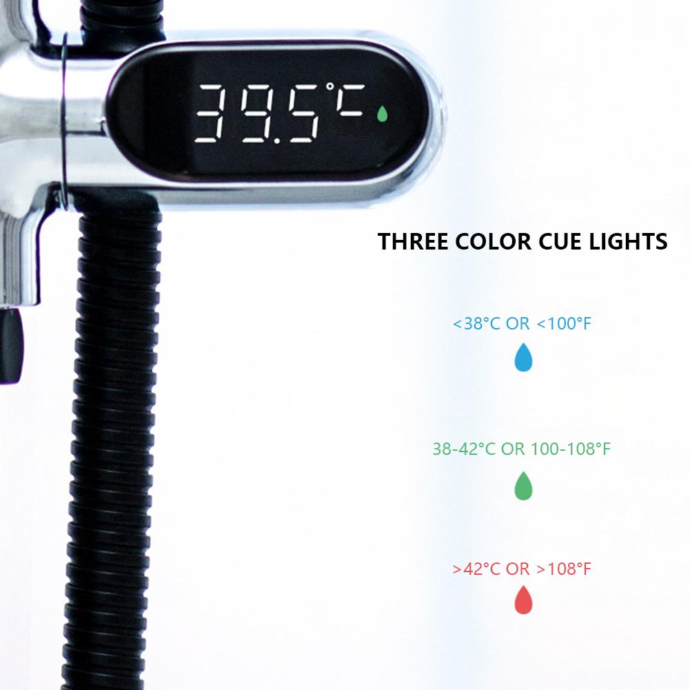Faucet Shower Thermometer LED Digital Display Electronic Water Thermometer Temperature Tester for Home Kitchen Bathroom Shower