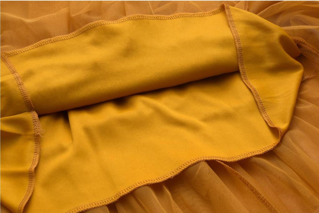 LIANFOR Long Tulle Irregular Solid Unique Elastic Perfect for Everyday Special and and Fall Free Women's Skirt, Color, High-Waisted Waist, Versatile,