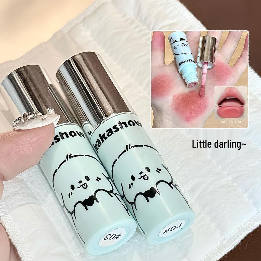 Kakashow Cloud Mousse Lip Glaze - Matte Foggy Autumn/Winter Peach Cream Apricot Whitening Nude Lipstick, Natural Look.