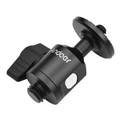Adattatore Testa Sferica Mini Andoer Supporto Testa Sferica per Treppiede Fotocamera Lega di Alluminio Connettore a Vite da 1/4 di Pollice
