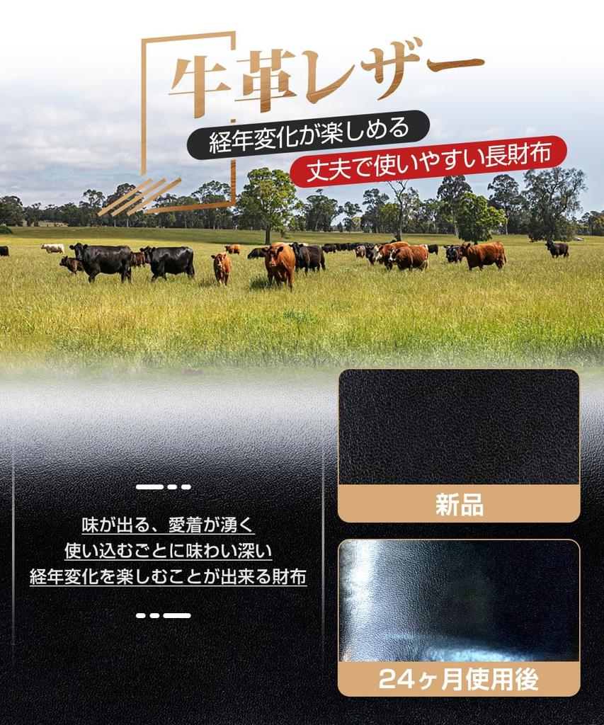 Anycool Tochigi Leather Long Wallet Genuine Leather Large Capacity Thin YKK Zipper Wallet Bifold Wallet Cowhide Coin Purse Wallet Handmade Simple