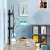 WALI Dual Monitor Desk Mount Stand for LCD/LED Flat Screen TVs, Vertical Position, Two Monitors, 27" with Grommet Base (M002XLS), Black