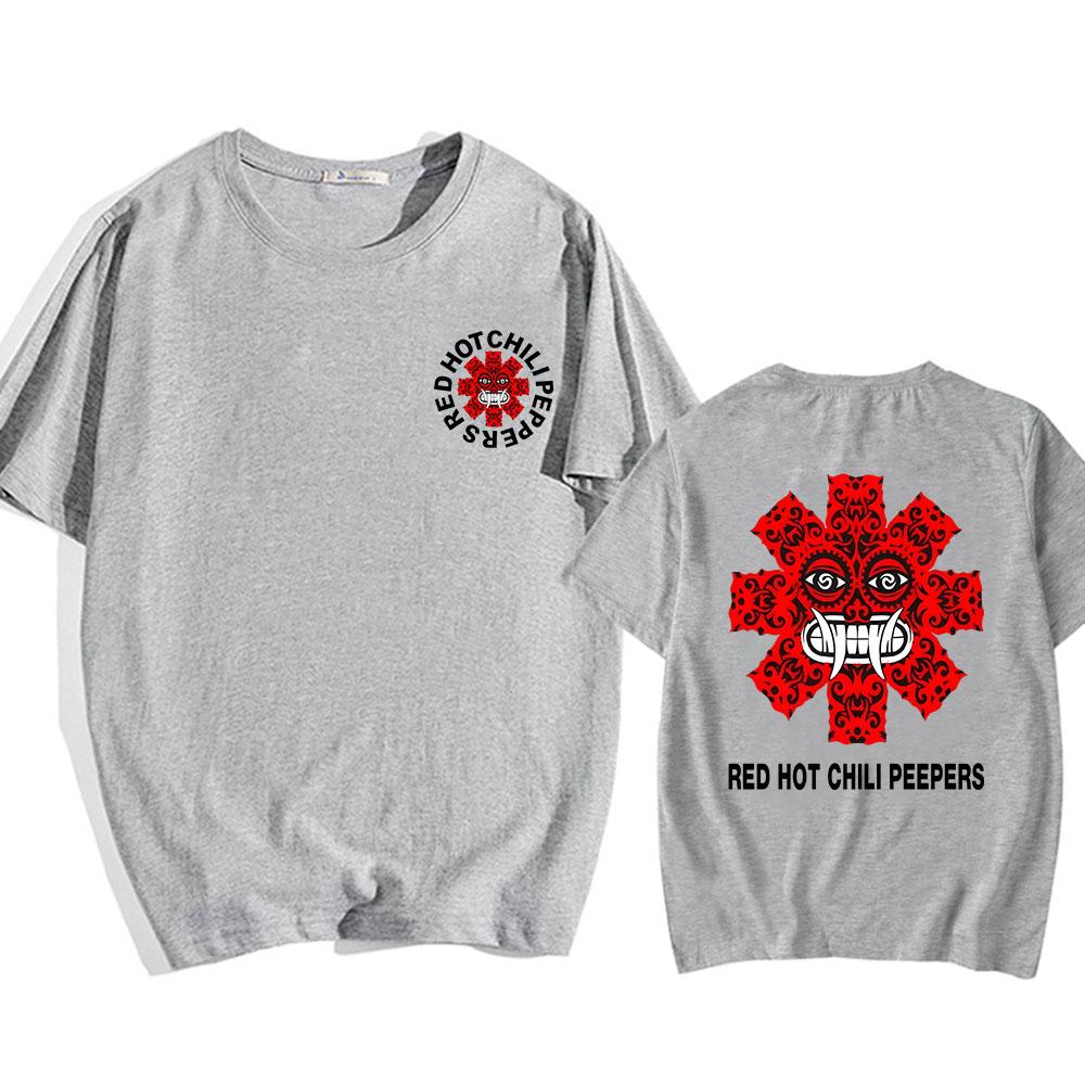 Red Hot Fire Squid Chili Peppers T-shirts Streetwear Hip Hop Summer Cotton Tee-shirt Casual Rock Graphic Printing Tshirts