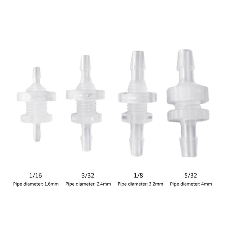 10 Sets Convenient Threaded Hose Connectors 3/16" Pipe Connector Fittings