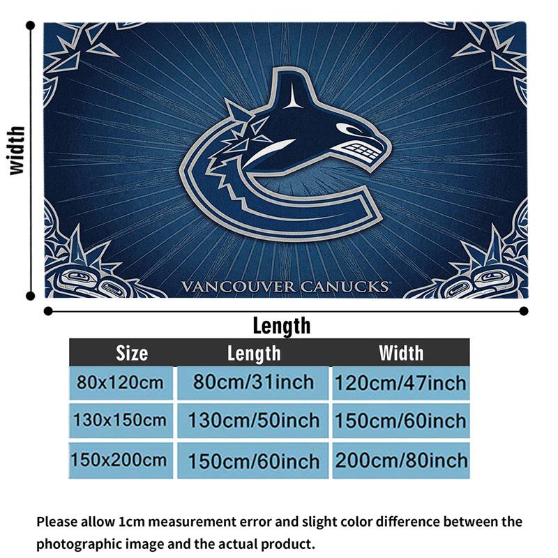 VANCOUVER CANUCKS Print Flannel Blanket High Quality Warm Comfortable Cover for All Seasons Perfect for Gifts Home Decor