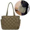 Women Padded Hobo Handbag Zipper Lightweight Handbag Adjustable Strap Soft Sling Bag Diamond Quilted Tote Bag Slouchy Travel Bag