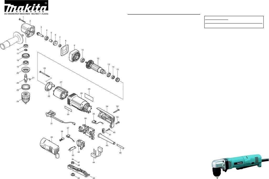 Угловая дрель Makita DA3011 DA3011FJ