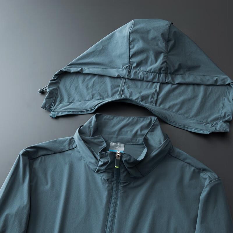 Men's Plus Size Ice Silk Detachable Hood Summer Jacket