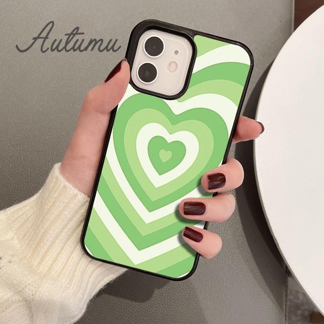 70er Groovy Herz Herzen Handyhülle für iPhone 11 12 13 14 Pro Max mini X XR XS SE 2020 6S 7 8 Plus Samsung Galaxy S21 S22 Hülle