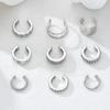 9Pcs/Set Simple Metal Non-Piercing Ear Clip Earrings for Women Shiny CZ Stone Fake Piercing Ear Cuff Daily Wear Party Jewelry