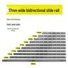 17mm Ultra-Narrow Ball Bearing Drawer Slides - Two-Section Mini Steel Ball Guide Rails