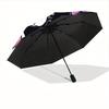 1 pièce Parapluie Automatique Ouverture/Fermeture Chat Crâne avec Protection Anti-Vent, Design Fonctionnel, Toile Robuste à 8 Baleines, Baleines Durables, 034
