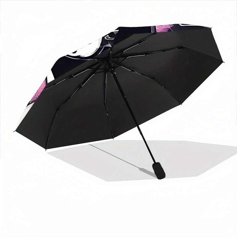 1 pièce Parapluie Automatique Ouverture/Fermeture Chat Crâne avec Protection Anti-Vent, Design Fonctionnel, Toile Robuste à 8 Baleines, Baleines Durables, 034