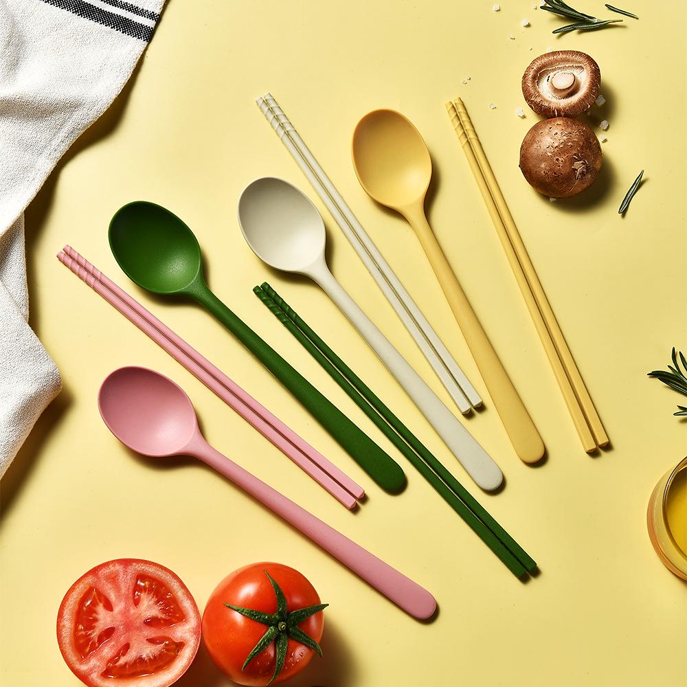 Silicone Kitchen Spoon & Chopstick Set – 2-Piece Food Tool