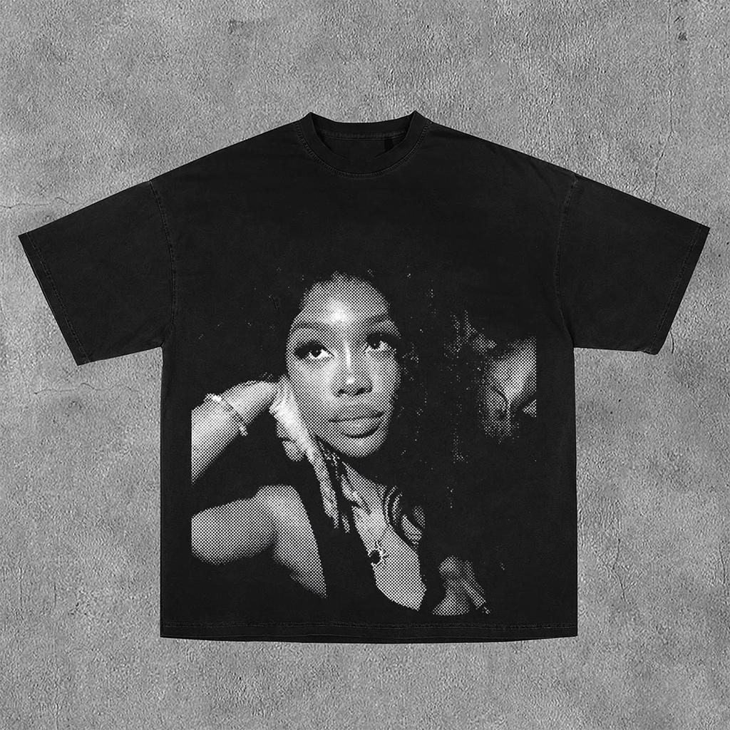 2025 SZA MARIAS Lamar T-shirt Grand National Tour Odzież męska i damska Oversize Vintage Unisex Wysokiej jakości bawełniane ubrania