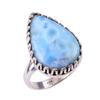 Natural Republic Larimar Gemstone 925 Solid Sterling Silver Gift Ring S.8 p7q71