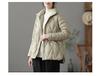 Jachetă Trendy Retro Albă cu Puf de Rață pentru Femei - Ușoară, Croială Largă, Scurtă, Palton de Iarnă 2024.