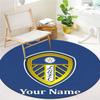 Leeds United Custom Name Round Area Rug,Carpet Rug for Living Room Bedroom Sofa Playroom Decor,Non-slip Floor Mat