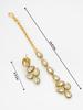 Gold-Plated White Stone-Studded & Beaded Handcrafted Jewellery Set