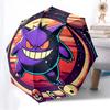 1 Stück Gengar Galaxy Automatischer Faltregenschirm - Kompaktes 8-Rippen-Design, Langlebiger Kunststoff & Eisen, Leicht für den Täglichen Gebrauch im Freien, a0929192