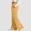 Women's Casual Loose Tight Waist Pocket Drawstring Work Clothes Wide-leg Pants Versatile