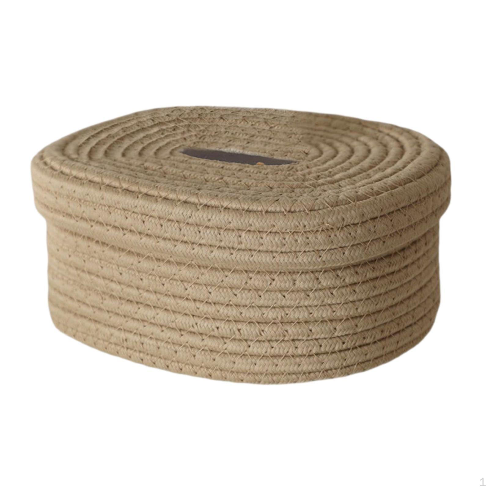 

Коробка для салфеток из хлопковой веревки, держатель, декоративный чехол, диспенсер, крышка для коробки для дома,