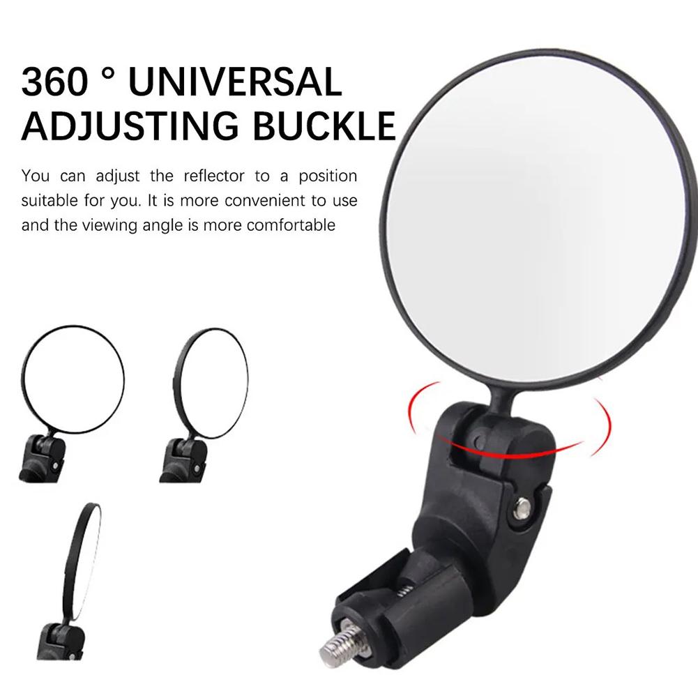 Bike Mirror, Bar End Bicycle Mirror, Safe Adjustable Rearview Cycle, Bicycle Rearview Mirror, Folding Convex Rear View Mirror, Round Motorbike Side Mi