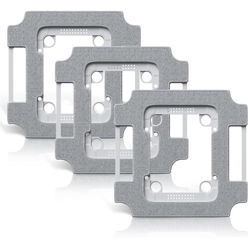 3 Pack W3 Omni Cleaning Pads with Bracket for ECOVACS WINBOT W3 Omni Window Cleaning Robot, Window Cleaning Rag Replacement Parts Washable W3 / 3PCS