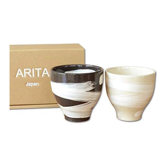 Teacup Pair Present Gift Boxed Stylish Arita Ware Naru Couple Teacup Ceramic Made in Japan