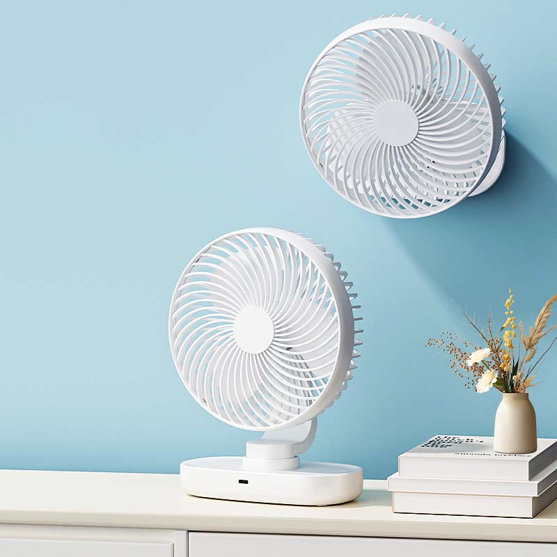 Desktop fan office home dormitory mini fan USB charging long battery life shaking head fan desktop fan белый