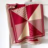imitation cashmere scarf retro style plaid texture contrasting color double-sided personalized high-grade warm shawl