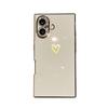 Universal Electroplated Heart Phone Case for iPhone 13/14/15/16 Pro Max - Anti-fall, Soft Shell.