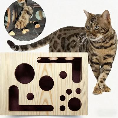 Durable With Bell Ball Cat Nail File Box Interactive Maze Tunnel Interactive Cat Sandpaper Inside Cat Exercise Kitten Pet Supply