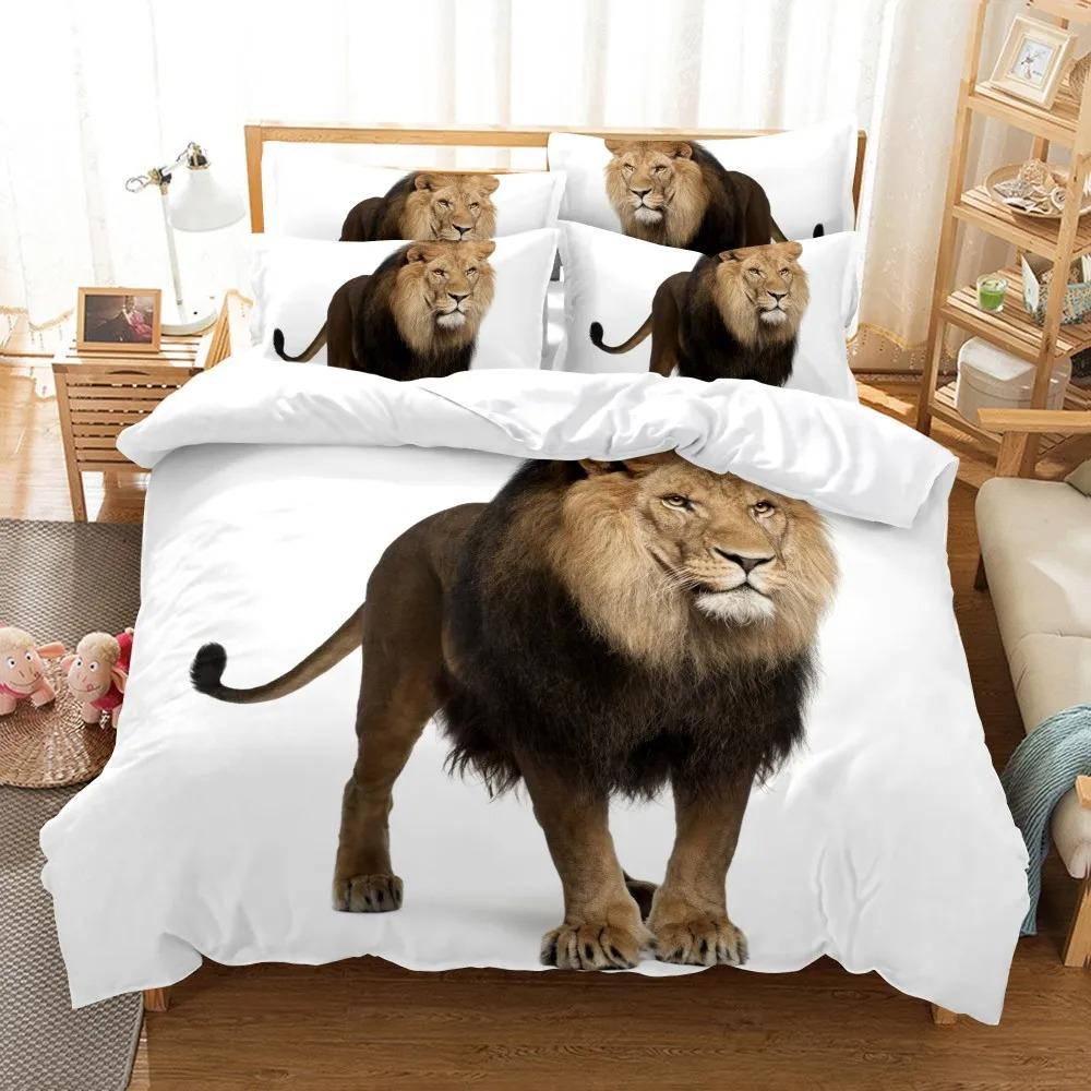3D Color Zebra Bedding Sets Animal Duvet Dogs Quilt Cover Set Dolphin Lion Tiger Comforter Bed Linen Pillowcase