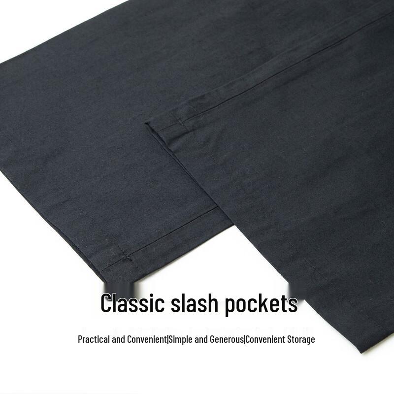 Luozi Herren Tussahseidenmischung Gerade Bein Freizeithose