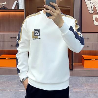 Sweatshirt met ronde hals voor heren in de lente en herfst Nieuwe herfst- en winter heren lange mouwen