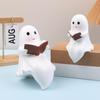 Ghost Halloween Decor Night Light Halloween Decorations Indoor Ghost Reading Book Figurine Book Lovers Gifts Table Decorations/