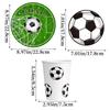 25 World Cup Football Birthday Party Tableware, Champions League Football Paper Cups, Plates, Knives, Forks And Spoons
