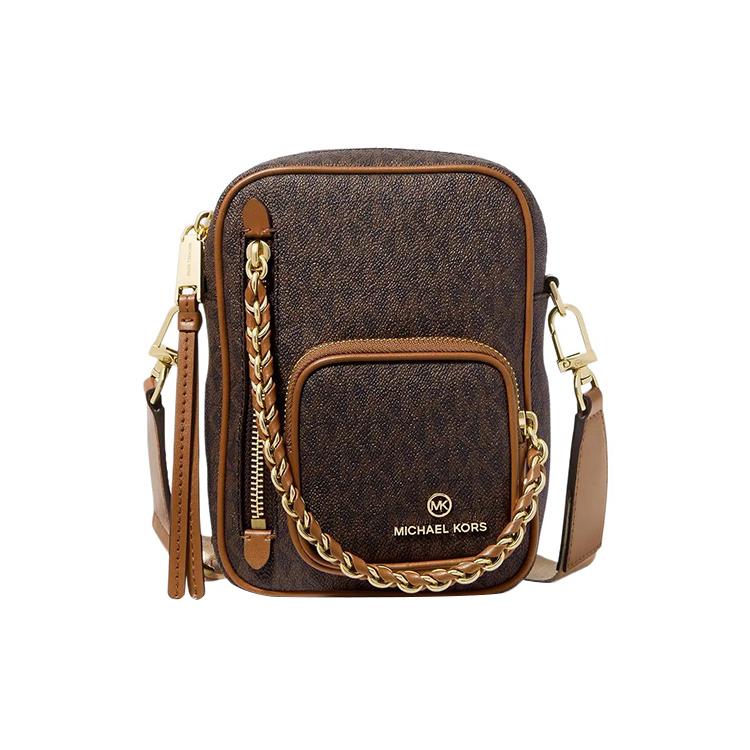 

Новая полиуретановая сумка на плечо MICHAEL KORS, сумка кроссбоди Trumpets, женская, коричневая 32T2G5EC1B-252 14.0*6.1*18.0CM