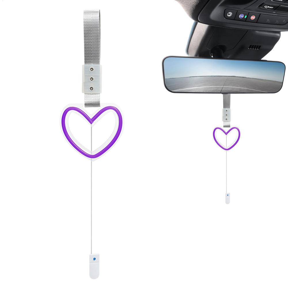 Car LED Ambient Light LED Heart Shaped Automotive Interior Ornament Rear Bumper Warning Ring For SUV RV Sedan Truck Auto Vehicle