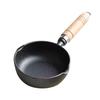 Black Wooden Color Cast Iron Pot Cast iron Oil Heating Pot Durable Mini Frying Pan  Kitchen Camping