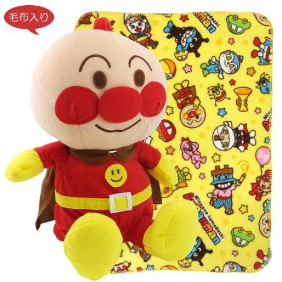 Anpanman Baikinman Blanket in Plush Toy Dokin-chan (Anpanman)