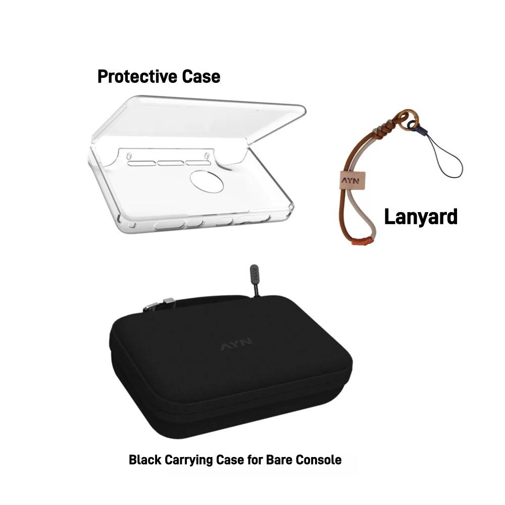 AYN THOR Gaming Console Accessory Bundle Ergonomic TPU Grip + Shockproof Carry Case + HD Tempered Glass Screen Protector