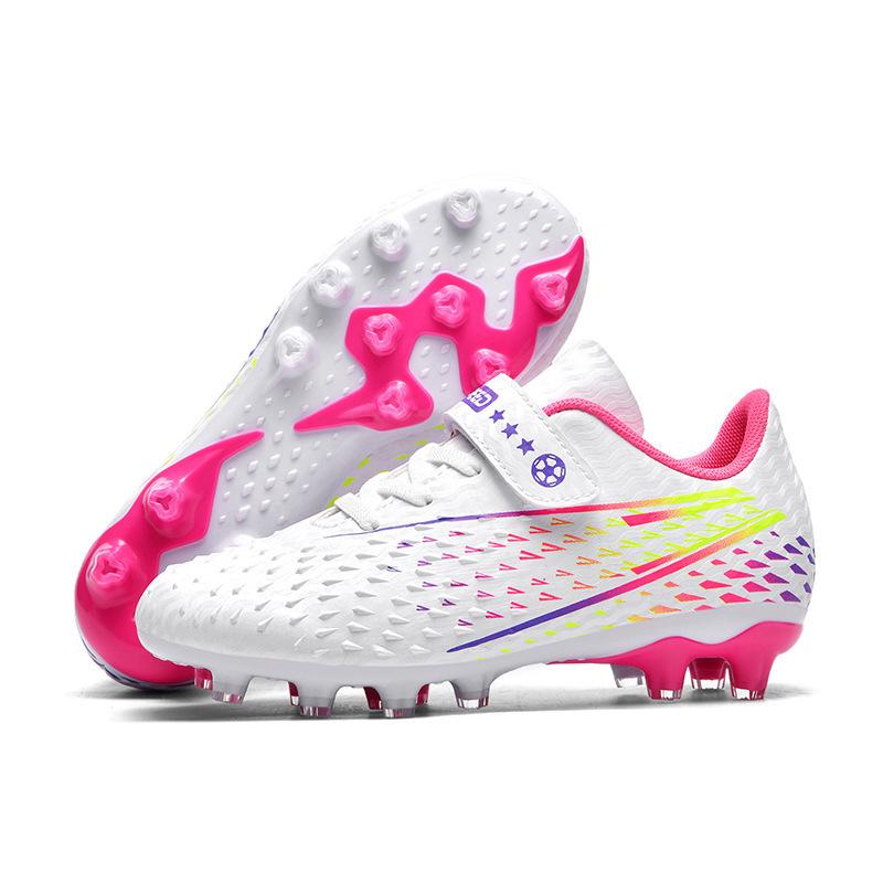 Schnürsenkellose Kinder-Klettfußballschuhe Jungen- und Mädchenspiele Lange abgebrochene Nägel Grund- und Sekundarschüler Trainingsspelschuhe