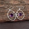 Amethyst Gemstone 925 Sterling Silver Jewelry Handmade Earrings 2.00" For Gift EE-52-8