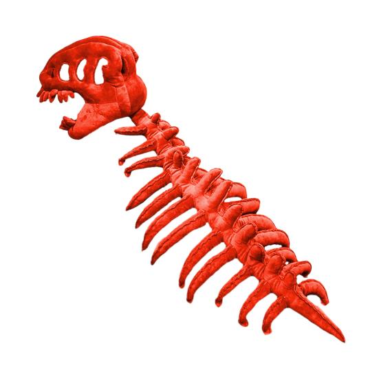 Dinosaur Skeleton Plush Toy Realistic Dinosaur Costume with Flexible Spine Fixation And Sound Effects Lightweight Headband for Party Cosplay