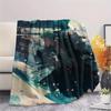 1 buc. Pătură din flanelă cu imprimeu de desene animate, Calitate înaltă, Confortabilă pentru toate anotimpurile, Decor pentru casă, Căldură și confort, Perfectă ca cadou de Crăciun, Aniversare