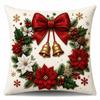 Skin-friendly Xmas Pillowcase 45cm 17in Cushion Cover 3D Illusion Christmas Pillow Covers  Bedroom